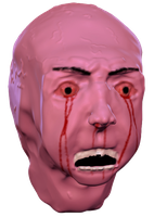 pink wojak 3d computer generated 