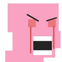 pink wojak abstract face block 