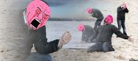 pink wojak beach 