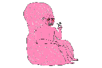 pink wojak brain chair pipe 