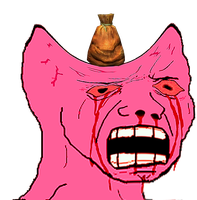 pink wojak brainlet heavy bags 