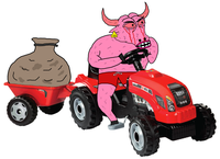 pink wojak bull tractor 