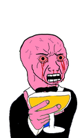 pink wojak cheers 