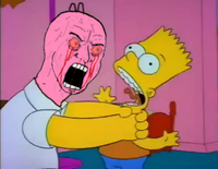 pink wojak choking bart 