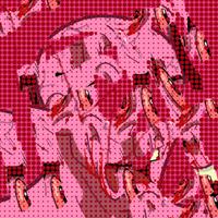 pink wojak comic book style 