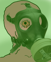 pink wojak gas mask 