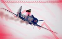 pink wojak going down airplane 