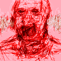 pink wojak line abstract 