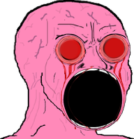 pink wojak round mouth eyes 