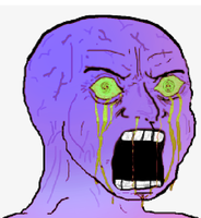 purple wojak screaming 