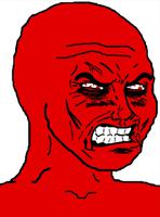 red wojak angry 