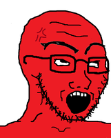 red wojak soy boy angry 
