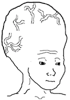 wojak big veiny brain 