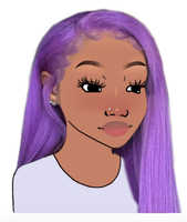 wojak black girl pink hair 