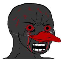 wojak black swan costume angry 