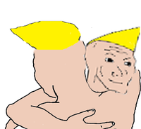 wojak chads hugging 