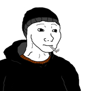 wojak clean shaven doomer 