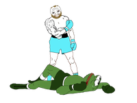 wojak coomer knocks out pepe 