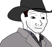 wojak cowboy hat 5oclock shadow 