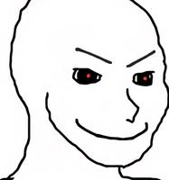 wojak creature red eyes 