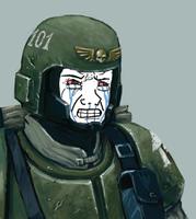 wojak crying angry space marine 