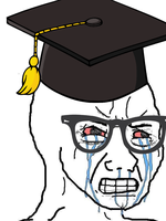wojak crying graduation 