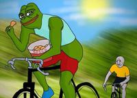 wojak crying tries to catch smug pepe eating spicy wings 