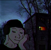 wojak doomer bored night walk 