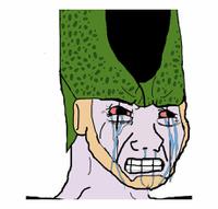 wojak dragon ball z cell angry seething 