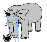 wojak elephant soy boy crying glasses 