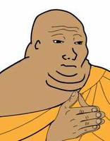 wojak fat buddhist monk 