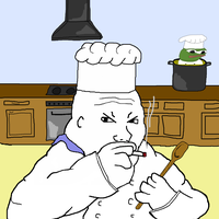 wojak fat chef cooking pepe chef 