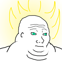 wojak fat going super saiyan 