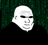 wojak fat neo matrix background 