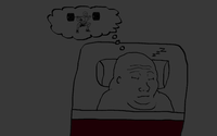 wojak fat powerlifter dreaming of being fit 