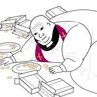 wojak fat priest food binge 