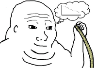 wojak fat thinking of losing weight 