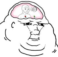 wojak fat with wojak in brain 