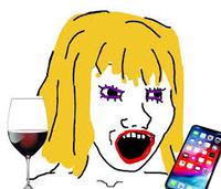 wojak girl wine iphone 