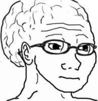 wojak glasses large brain 