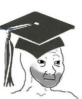 wojak graduating 5 oclock shadow 