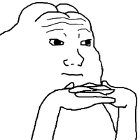 wojak hands folded thinking 