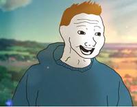 wojak happy outside 