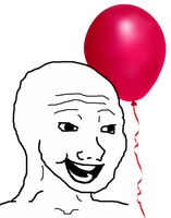 wojak happy red balloon 