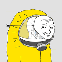 wojak hazmat suit confident mask 