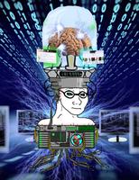 wojak huge tech brain 