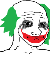 wojak in joker makeup 