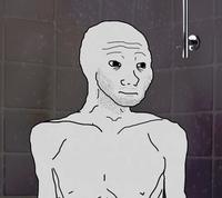 wojak in shower skinny 