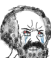 doomer wojak crying, Stable Diffusion