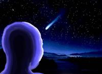wojak looking at comet 